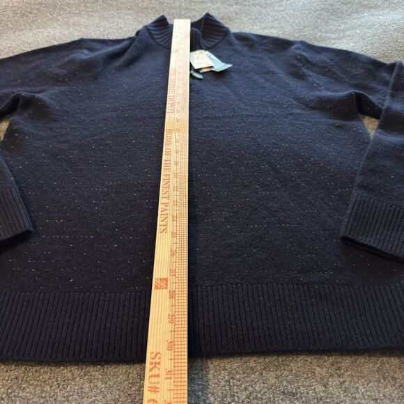 Bloomingdale’s The Men’s Store 1/4 Zip Wool Linen Sweater 1/4 Zip Pullover Large - Picture 6 of 6